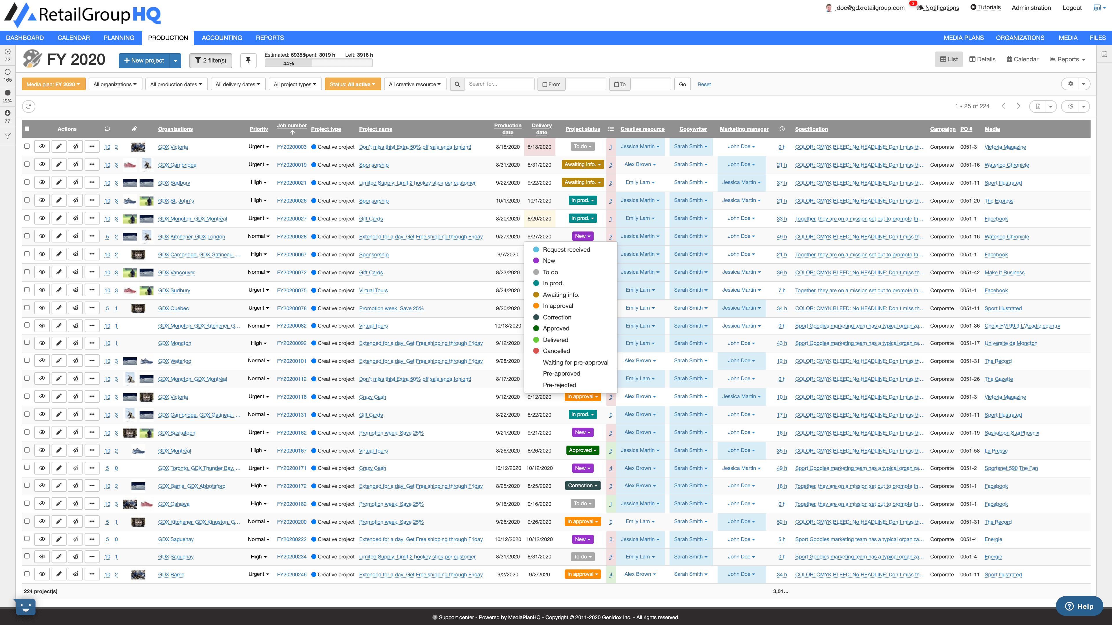 Creative Project Management integrated with media plans | MediaPlanHQ